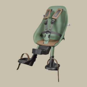 Urban Iki Front Bike Seat - Green & Brown