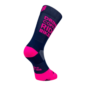 Drink Coffee Pink - Cycling Socks